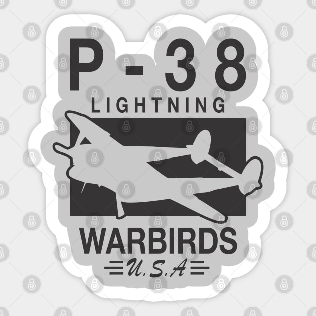 P-38 Lightning Sticker by TCP